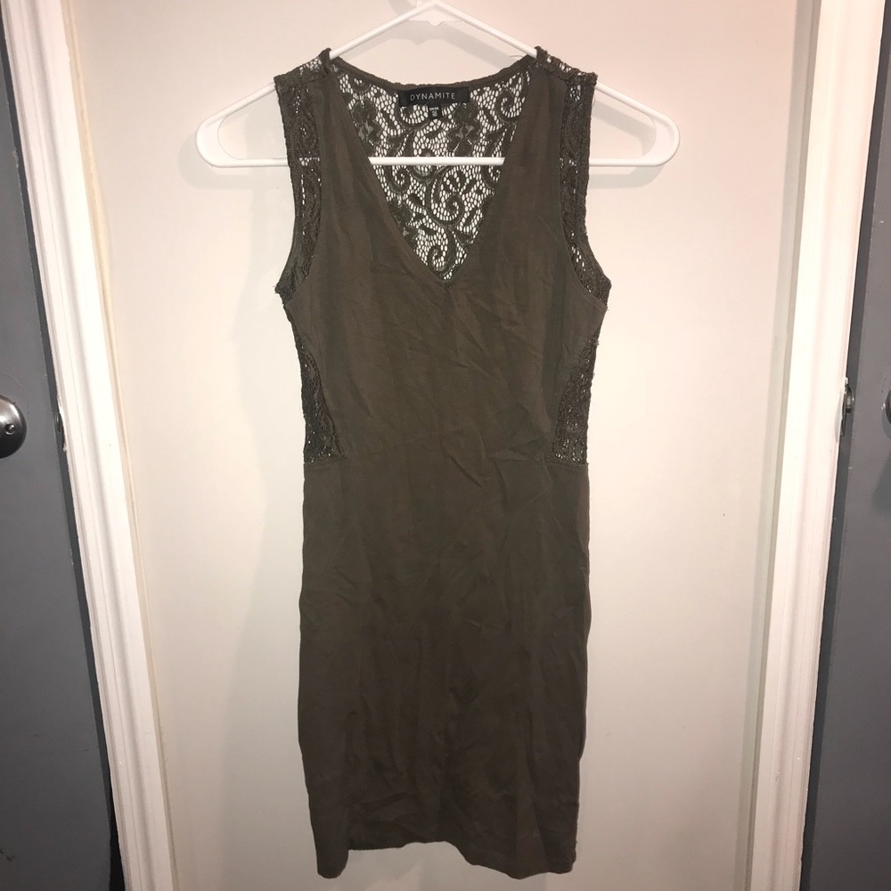 army green dress
